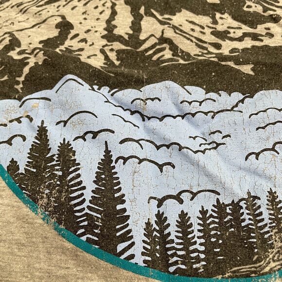 Columbia Graphic T-Shirt Men Small Gray Crew Neck Short Sleeve Cotton Casual Tee - Picture 9 of 12